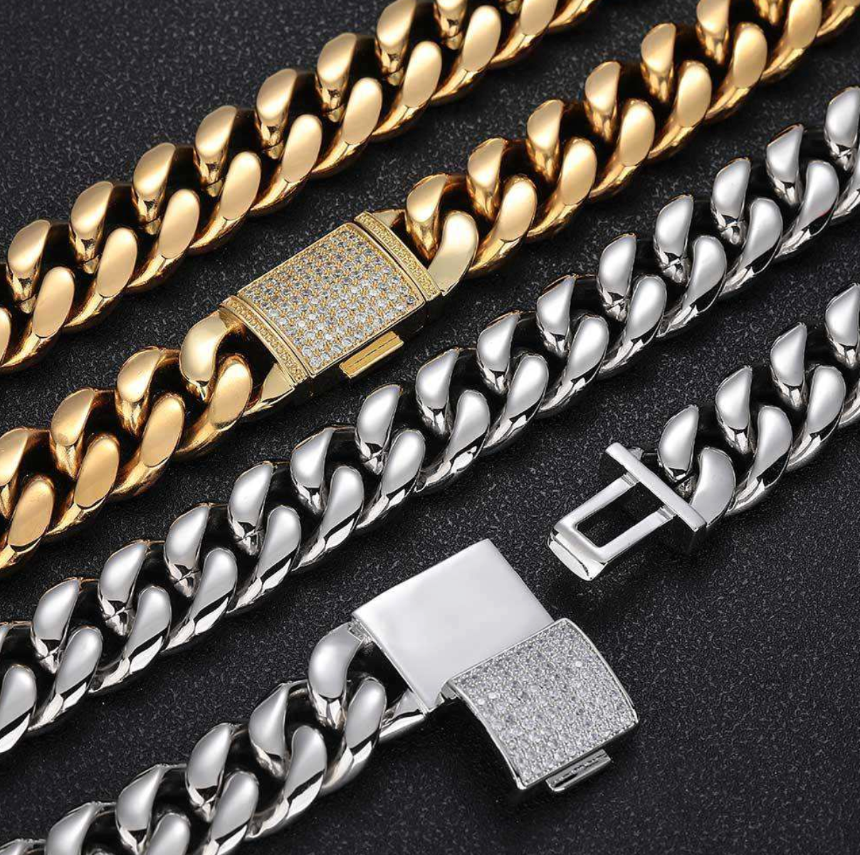 Men's 18mm Stainless Steel Statement Bracelet