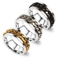 Black 316L Stainless Steel Men's Chain Bracelet