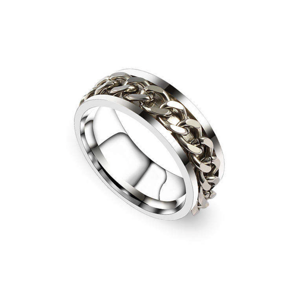 Black 316L Stainless Steel Men's Chain Bracelet
