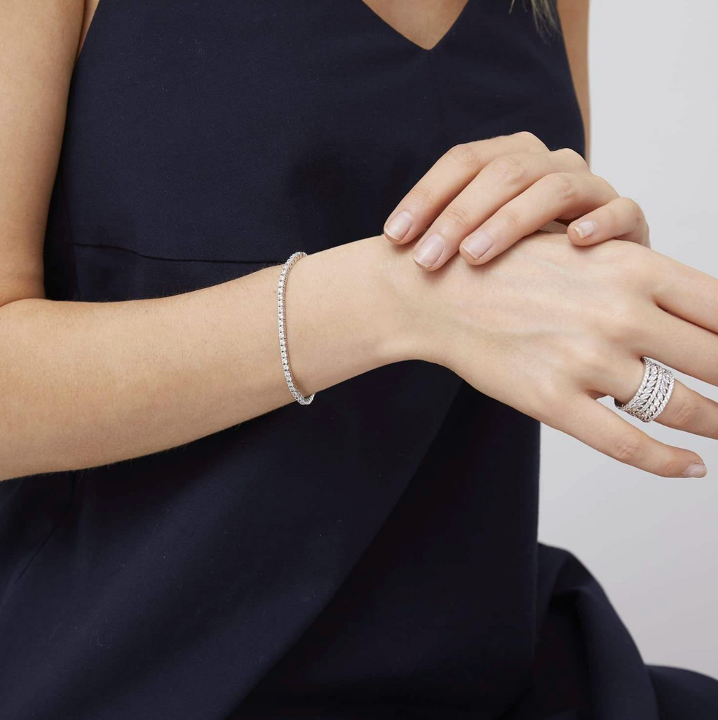 3mm Geometric Bling Brass Fashion Bracelet