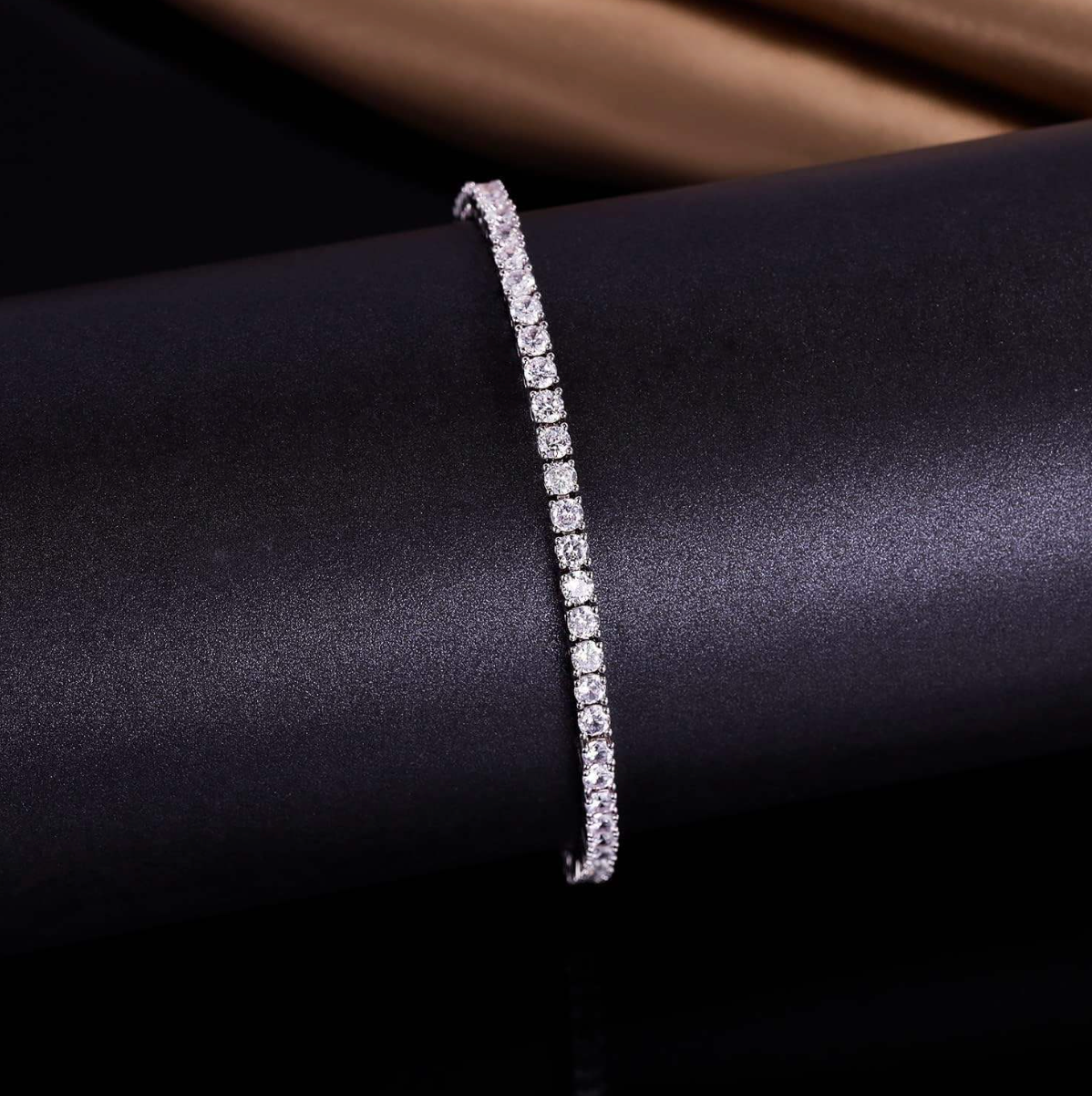 3mm Geometric Bling Brass Fashion Bracelet